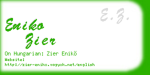 eniko zier business card