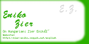 eniko zier business card